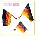 Deutschland Fahne WM Deko 2024 Autofahne Fensterfahne 45x30cm 2 Stück Set Auto