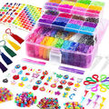 XXL Loom Bands 15000 Gummibänder Loom Bänder Set +3 Schichten Aufbewahrungsbox