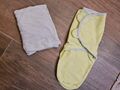 Baby Pucksack Swaddle Me + Bettlaken f. Babywiege Schlafsack Pucktuch Baby Paket