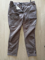 APART Hose Damen Cargo Cargohose Stoffhose Gr. 40 Taupe Grau/Braun/Beige