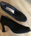 ITALY Gr 36 schwarze Pumps fashion MODA Damenschuhe elegant, Wildleder