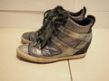 Guess Schuhe/Sneaker hoch, silber Damen Gr. 39 (NP € 165,00)