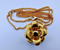 EXKLUSIVE 18K NANIS DESIGNER BLUMEN HALSKETTE AN 18 KT Y/G KETTE 11,8 G - ATEMBERAUBEND!