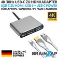 HDMI Typ C USB-C HUB HDMI Adapter USB C zu HDMI Adapter USB 3.1-3.0 3 in 1 4K