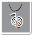 Reiki Halskette Yoga Kette Anhänger  7 Chakren Stein  Edelstein Spiral Budha Zen