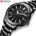 Herrenuhr Herren Uhr Uhren Armbanduhr  Edelstahl Quarz Analog Leuchtzeiger Neu