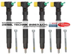 4x Injektor Einspritzdüse A6510703087 28307309 W204 W212 W207 200 220 CDI OM651überholt vom Delphi Diesel Center! 100% Qualität!