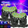 4PCS 200W Laser+Beam Moving Head RGBW LED Strobe Bühnenlicht DMX DJ Partylicht