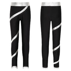 Mädchen Sporthose Sport Leggings Kontrastfarben Tanz Laufen Fitness Yoga Hosen