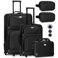 Koffer Reisekoffer Kofferset Weichschale 5 teilig Trolley Rollen Set Juskys®