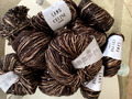 500g LangYarns Wolle CELINE Luxe Mohair Baumwolle Schwarz Braun Camel Pailletten