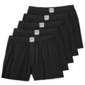 Dave's Boxershorts schwarz 5er-Pack, Übergröße 8-20, 100% Baumwolle, schön weich
