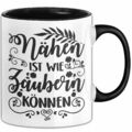 Nähen Geschenk Stricken Nähen Ist Wie Zaubern Können Tasse Geschenk Kaffee-Beche