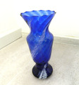 Blaue Blumenvase 27cm groß