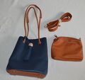 Modische, tolle Handtasche Shopper, Beutel mit extra Tasche