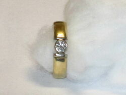 RING 585 GOLD MIT 0,22CT BRILLANT GELBGOLD SOLITÄR BRILLANT TW SI