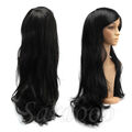 70cm Schwarz Cosplay Perücke Langhaarperücke Lang Gelockt Haar Manga Wigs Welle