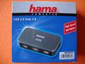 HAMA 2.0 HUB 1:4, USB-HUB 4-FACH VERTEILER MIT NETZTEIL UND USB-VERBINDUNGSKABEL