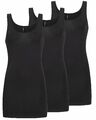 Only Damen Tank Top 3er Pack Shirt Trägertop Tanktop lang slim Oberteil ärmellos