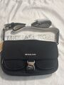 Michael Kors Tasche Umhängetasche Khai MD Dbl PKT Flap Messenger Schwarz neu