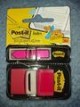 Pack Rote Post-it Index Haftstreifen 50 St 25,4x43,2mm + Pinke Haftmarker Pfeil