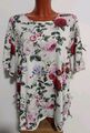 Liam Damen Sommer T-Shirt Blumen Muster Weiß Rosa Grün Lila Seiten Schlitz 48