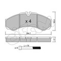 1x ORIGINAL® Cifam 822-212-3 Bremsbelagsatz, Scheibenbremse Vorne, exkl.