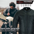 Leder Motorrad Jacke Touring Mit Original Ce Protektoren Biker Thermo