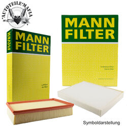 MANN Filter Luft + Innenraumfilter passend für Nissan RENAULT