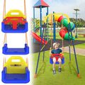 Klappbar Kinderschaukel Babyschaukel Kinderwippe 3 in 1 für Garten & Spielzimmer