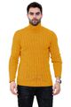  Herren Kabel Strick Polo Rolle Ausschnitt Pullover Freizeit warm Pullover Winter Pullover Top