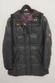 Damen Tommy Hilfiger Jacke Atmungsaktiv Kapuze Lang Down Parka Schwarz M VAK30