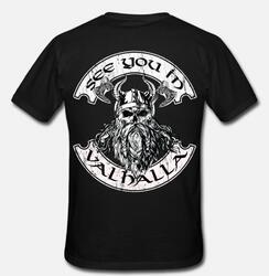 See you in VALHALLA Shirt Bike Thor Vikings Ragnar Odin Wodan Wikinger T-shirt