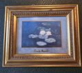 Goebel Artis Orbis Bild Claude Monet Fleurs de soir Goldrahmen ca.30-40 Jahre 