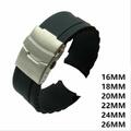 16/ 18/ 20/ 22/ 24/ 26mm Uhrenarmband Silikon Gummi Ersatz Handgelenk