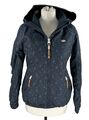 Ragwear Jacke Damen Übergangsjacke Gr. XS Blau Gefüttert Warm Kapuze Polyester