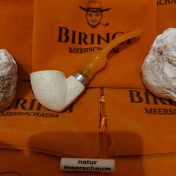 1A Block Meerschaum Pfeife Akryl Mundstück - 9mm Filter Meerschaumpfeife pipe 