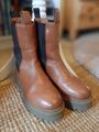 Copenhagen Shoes Plateauboots Stiefelette Gr 38 5 camelbraun Echtleder Stiefel