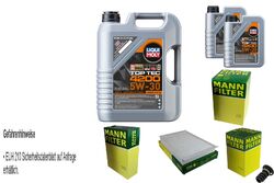 MANN Inspektionspaket 7 L LIQUI MOLY Top Tec 4200 5W-30 für Mercedes E-Klasse