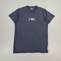  Emporio Armani Herren-T-Shirt marineblau großes Logo T-Shirt Baumwolle Oberteil kurzärmelig