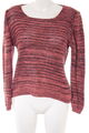 NO NAME Strickpullover Damen Gr. DE 36 rot-schwarz-silberfarben Casual-Look