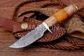 Damast Messer Damaszener Stahl Jagd Knife Damascus Hunting Bowie 702EA