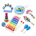 Kinder Percussion Set Kinder Instrumente Holz Rasseln Musikinstrumente Spielzeug