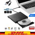 Externes CD/DVD Laufwerk USB 3.0, Tragabar Brenner CD,USB Portable CD Type-C DE