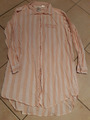 Schlafshirt Nachthemd langarm Damen, knielang, gestreift, rosa/weiß, Gr. S, H&M