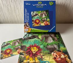 Ravensburger Puzzle 3D Vision 80 Teile Im Dschungel Disney Der König der Löwen