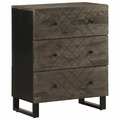  Sideboard Schwarz 60x33x75 cm Massivholz Mango Kommode Schrank vidaXL