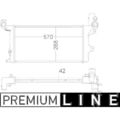 1x Kühler, Motorkühlung MAHLE CR 1218 000P passend für MERCEDES-BENZ