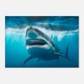 Untergetauchter Terror: Das bedrohliche Profil eines Hais von unten | Wandbilder
