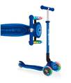 Globber PRIMO FALTBAR PLUS LICHTER Roller marineblau - Kinderspielzeug kompaktes Spielzeug